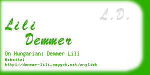 lili demmer business card